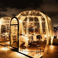 Hot Selling Outdoor Resorts Dôme en polycarbonate étanche avec salle de bain