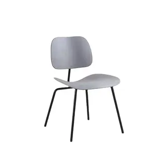 Modern White Pp Plastic Shell Dining Chairs With Metal Chromed Legs For Restaurant Cafe stackable chair