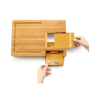 BSCI Quality <strong>Digital</strong> <strong>Scale</strong> <strong>Natural</strong> Bamboo Cutting Board Electronic <strong>Scale</strong> 5kg Kitchen Weighing <strong>Scale</strong> - Product Image 1