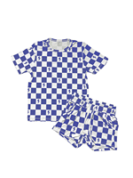 Ensemble de vêtements pour bébé et tout-petit, style estival, noir et blanc, en bambou doux, avec motif à carreaux, short pour bébé