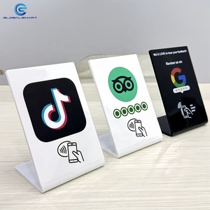 Support nfc imprimé personnalisé acrylique support NFC pour google review menu restaurant médias sociaux <span class=keywords><strong>facebook</strong></span> Instagram <span class=keywords><strong>Whatsapp</strong></span> - Product Image 4