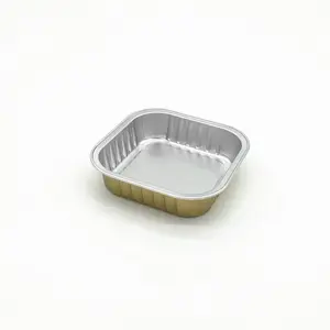 Takeaway gıda fincan tek puding tatlı konteyner gümüş alüminyum folyo gıda sınıfı microwamini Mini boyutu 125ml kek fincan