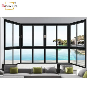 Nhà Máy bán hàng trực tiếp nhôm vườn kính cửa sổ Thiết kế nhôm bay và cửa sổ cung - Product Image 5