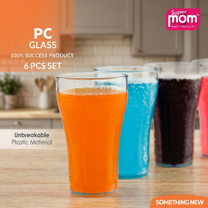 Ensemble de verres en plastique incassable Anax Heavy-Duty Classic (6 verres transparents en plastique) - Product Image 3