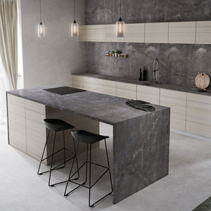Stone Kitchen Island Small Room Modern Kitchen Cabinets With Clean Handleless Look