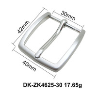 Boucle de ceinture décontractée pour homme en alliage de zinc de 30 mm, finition argent brossé, pour sangles en cuir, logo personnalisé, directement de l'usine