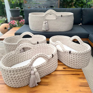 Handmade Carrying <strong>Moses</strong> <strong>Basket</strong> Cradle Baby Shower Gift Diaper Changing <strong>Basket</strong> <strong>Set</strong> - Product Image 1