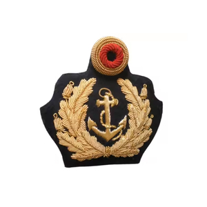 New Design Premium Fashion Embroidered Bullion Wire <b>Badges</b> Hand Made Embroidery Gold Bullion Wire Embroidered <b>Badges</b> - Product Image 1