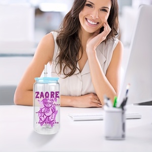 Bicchieri in Plastica Acrilica Colorati da 500ml (16oz) con Coperchio e Cannuccia per Bibite Ghiacciate, Caffè Freddo e Bubble Tea - Product Image 6