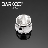 Lentille de collimation asphérique optique 95 mm 38 degrés, éclairage LED, réflecteur COB, abat-jour en PC, réflecteur