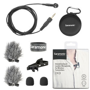 サラモニックDK3A3.5mmプロフェッショナル全方向性ラベリアマイクラペルマイクforSennheiser Rode Azden NadyBoyaトランスミッター - Product Image 2