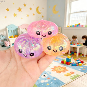QYS Good Quality Glitter Squishy Smile Mystery Large Rainbow Food Bao Bun Blind <b>Box</b> Fidget Squishies Stress for Kids - Product Image 1