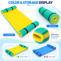 Vente en gros de tapis flottants en mousse EPE, radeau pour piscine, alternative gonflable aux flotteurs de piscine, île flottante enroulable pour adultes