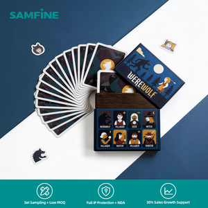 Cartes de <span class=keywords><strong>jeu</strong></span> de <span class=keywords><strong>loup</strong></span>-<span class=keywords><strong>garou</strong></span> promotionnelles pour fêtes et rassemblements adultes, en papier brillant certifié FSC, imprimées sur mesure en offset - Product Image 1