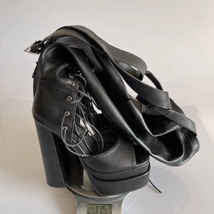 Summer Thigh <b>Heel</b> Platform Boots Big Size 46 Skintight Sexy Chunky <b>Heels</b> Shoes Thick Bottom <b>Dance</b> Sandals - Product Image 6