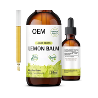 OEM Gouttes liquides de mélisse biologique sans alcool, végétaliennes, sans sucre, teinture à base de plantes, antioxydant, soutien immunitaire, 2 fl oz, Marque privée