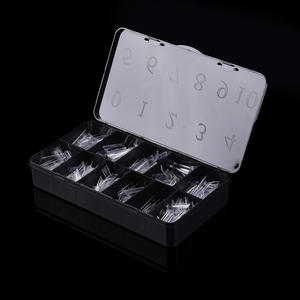 <span class=keywords><strong>Ongles</strong></span> en gel français doux personnalisés avec logo OEM d'usine, demi-couverture, forme cercueil, 500 pièces en gros pour extensions acryliques - Product Image 4