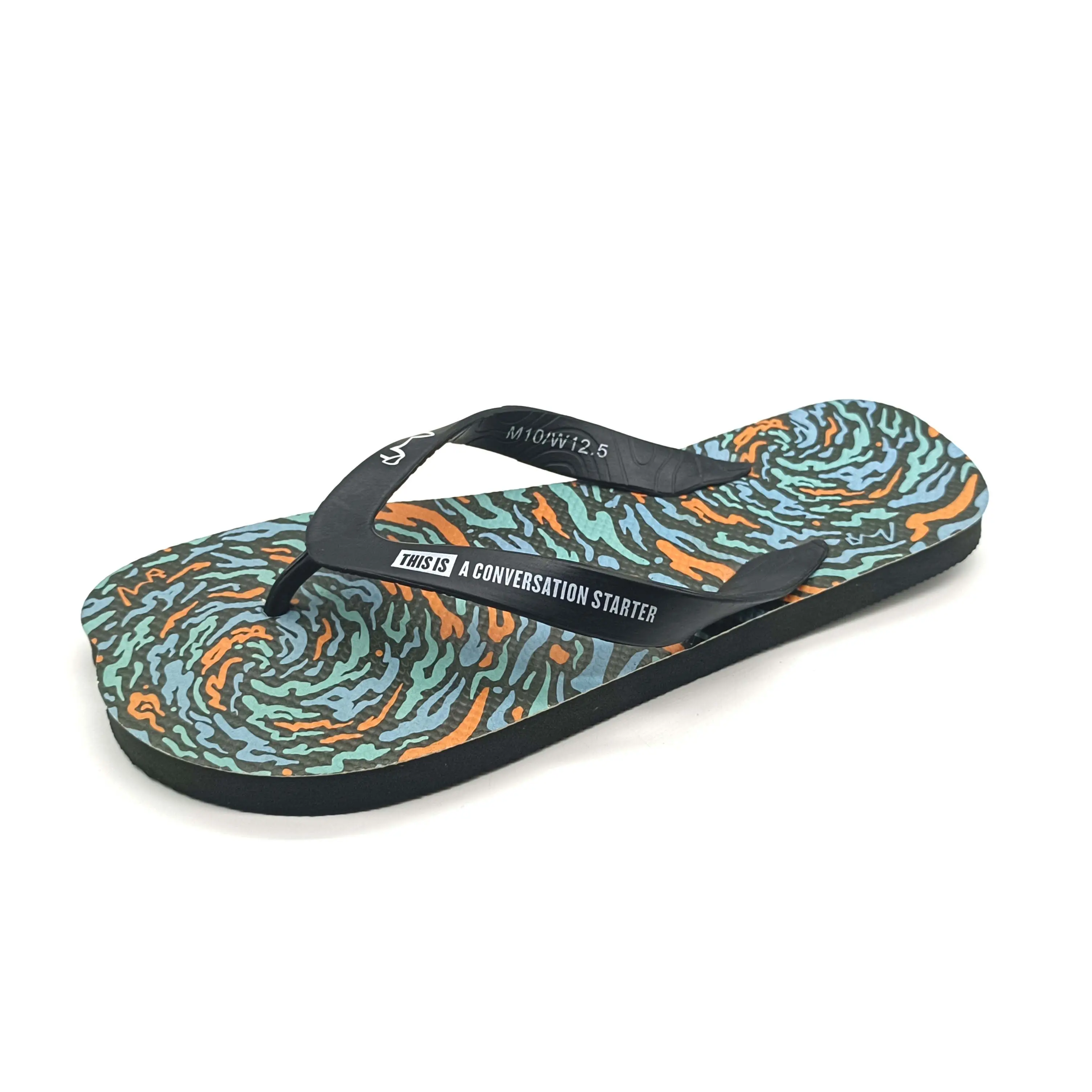 Customized Summer Flip Flops With Prints Double Plugs Eco-friendly Summer Flip Flop Women