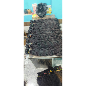 Cheveux bouclés naturels indiens bruts 100% naturels Remy Cheveux humains bouclés en vrac pour la vente - Product Image 3