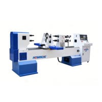 Torno CNC de Doble Husillo y 4 Herramientas Jinan Mosencnc, Máquina de Torneado de Madera de Alta Velocidad para Columnas de Escaleras y Patas de Muebles