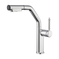 Robinet de cuisine gourmet moderne en cuivre ELOILO avec pulvérisateur extractible rotatif à 360 degrés et fonction eau chaude/froide
