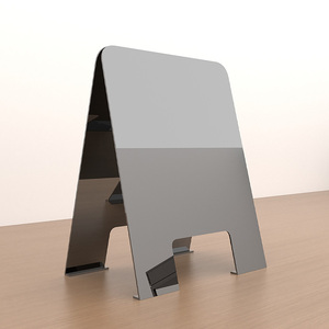 Letrero de marco personalizado, plegable de doble cara, con espejo deslizable, dorado, para acera, para publicidad exterior en la calle - Product Image 1