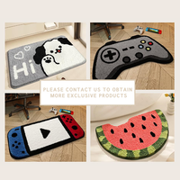 Tapis en peluche 3D écologique pour chien, tapis de salle de bain doux en poils recyclés, luxueux, antidérapant, sain, durable, décoration de sol pour la maison