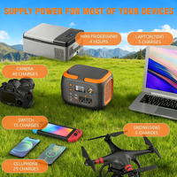 Station d'alimentation portable 300W 260Wh, batterie LiFePO4, contrôleur MPPT, panneau solaire, lampe de poche, onde sinusoïdale modifiée 110V/220V, camping
