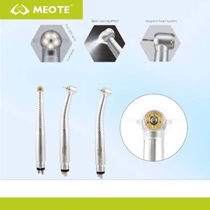 Pieza de mano dental de alta velocidad 1:5 con LED, pieza de mano eléctrica de baja velocidad multiplicadora de velocidad, 2/4 orificios - Product Image 4
