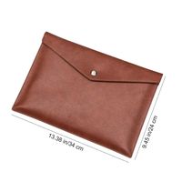 Carpeta de Documentos Profesional A4 de Cuero PU, Estuche de Archivo Resistente para Uso Ejecutivo en Oficina