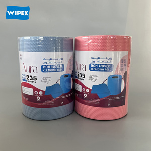 Échantillon gratuit de lingettes industrielles résistantes <span class=keywords><strong>Wipex</strong></span>, couleur personnalisée, non tissées, bleues, rouges, pour le nettoyage des mains - Product Image 2