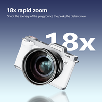 Kamera Digital 4K Gaya Vintage Laris Manis, Sensor CMOS 64MP 5K, Zoom Digital 18x, Panel IPS 3.0 Inci, Stabilisasi Gambar, Deteksi Wajah