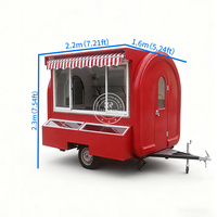 ZZKNOWN Nouveau Design Concession Alimentaire Remorque Hot Dog Nourriture Chariot Mobile Bar Chariot Café Caravane Mini Food Truck