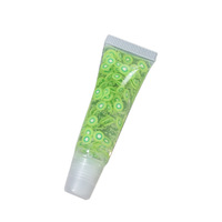 Gloss à lèvres hydratant longue durée pour étudiants, marque privée, en petits lots, exportable, avec garniture en argile polymère souple en forme de tranches de fruits