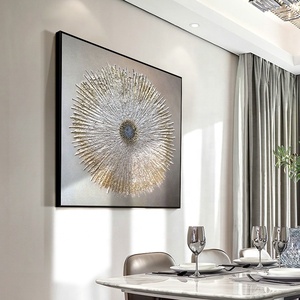 Bạc sang trọng sơn dầu nghệ thuật trừu tượng sơn trang trí vẽ tay hiện đại - Product Image 3