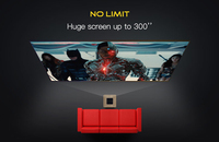 Mini projecteur DLP portable WiFi BT Android 7.1 Home Cinéma TV 4K 3D rechargeable, projecteur vidéo intelligent avec écran tactile