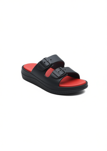 Sandali Unisex in EVA con Doppio Cinturino, Comodi, Tacco Piatto 26, Estivi, Tinta Unita, Chiusura con Fibbia, Punta Aperta, Stile Platform - Product Image 1