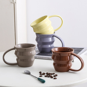 Taza Creativa de Alta Gama, Diseño Simple de Color Sólido, Taza de Café para Oficina, Taza para Parejas - Product Image 2