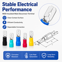 Terminal de Desconexión Macho MDD, Conector de Cable Aislado con Código de Color para Cable Eléctrico y Panel de Control