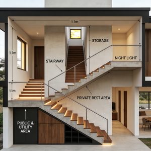 新非洲风格别墅设计：多层住宅建筑规划，带5个卧室和2个车库 - Product Image 2