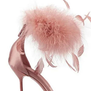 Zapatos de Tacón de Diseñador con Correas de Piel y Decoración de Plumas para Mujer, Novedades 2026, Ideales para Fiestas - Product Image 2