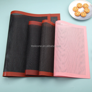 30*40cm 재사용 가능한 미끄럼 방지 오븐 안전 실리콘 과자 매트 직사각형 주방 베이킹 천공 빵 및 과자 만들기 도구 - Product Image 4