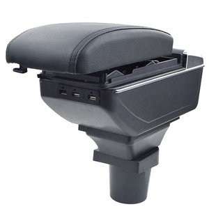 <span class=keywords><strong>Accoudoir</strong></span> Vtear pour Mitsubishi Colt avec chargeur USB, boîte de rangement à double couche surélevée, boîte de rangement centrale, accessoires pour <span class=keywords><strong>accoudoir</strong></span> - Product Image 1