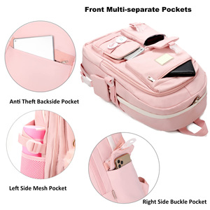 Sacs à dos d'étudiant en nylon pour garçons et filles cartables <span class=keywords><strong>de</strong></span> grande capacité avec USB mode sacs <span class=keywords><strong>de</strong></span> <span class=keywords><strong>livre</strong></span> mignons sacs <span class=keywords><strong>de</strong></span> voyage <span class=keywords><strong>de</strong></span> sport décontractés - Product Image 5