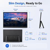 Monitor de Video para el Hogar de 17.3 Pulgadas, Pantalla Portátil FHD IPS HDR con Entrada MINI HD-IN y Entrada de Alimentación de 5V-3A, Monitor para Juegos