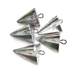Vente en gros matériel de pêche triangulaire poids de pêche étoile de coulée pivotante plombs de pêche