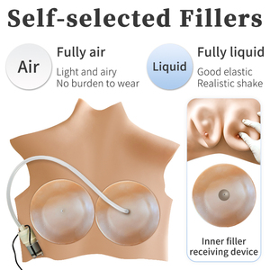 Ensemble gonflable de forme de poitrine en silicone 8-10 mois ventre de femme enceinte et faux G Cup Gals Cosplay vêtements jumeaux grand faux G ventre de femme enceinte - Product Image 5