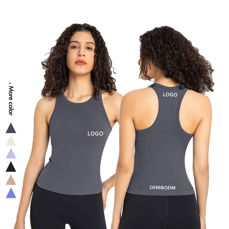 Xsunwing - Camiseta esportiva para mulheres, roupa esportiva sem mangas para ioga e exercícios de academia, roupa esportiva WDQ343