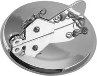 Disque de pêche chromé réglable pour la pêche en eau profonde, compatible avec les systèmes Paravan, Downrigger et Planer