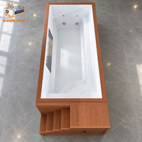 Piscine hors sol portable en fibre de verre sur mesure pour enfants, avec fenêtre, équipement de spa extérieur, piscine conteneur à structure.